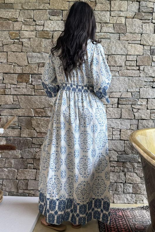 Zaida Smock Dress Denim